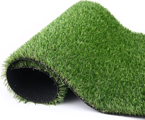 Alfombra de césped artificial, 3 x 8 pies (24 pies ²) de altura del pelo de 0.787 in para interiores y exteriores, sintética, realista, para