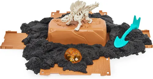 Miniatura 8 de Kinetic Sand, Dino XCavate - Paquete de 3, hecho con arena natural, juguetes sensoriales de arena para niños a partir de 6 años