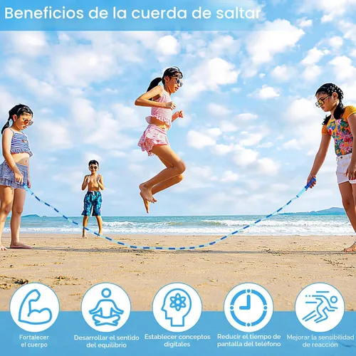 Miniatura 4 de Jump Rope for Kids, Adjustable Jump Ropes for 4 5 6 7 8 10 12, Tangle Free Jumping Rope Age 8-12, Segmented Soft Beaded Skipping Rope for Women