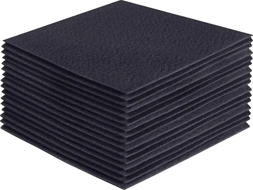 Miniatura 96 de FabricLA Hojas de fieltro acrílico para manualidades, cuadrados de fieltro precortados suaves de 4 x 4 pulgadas (3.9 in x 3.9 in), utiliza hojas