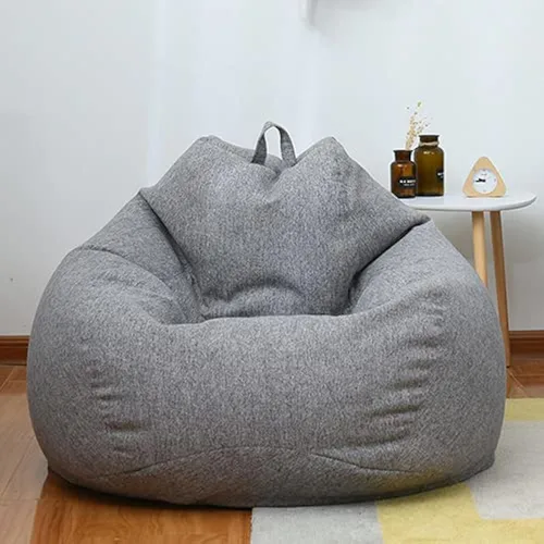 Fundas grandes y pequeñas para sofá, sillas sin relleno, tela de lino, tumbona, asiento, puf, sillón, tatami, para sala de estar (70 x 80 cm)