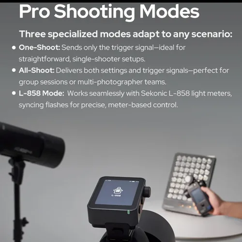 Miniatura 5 de Godox X3 Pro C X3Pro C Pantalla táctil TTL Flash Trigger para Canon, 2.4G inalámbrico, pantalla LCD de 2.4 pulgadas, integración Bluetooth y control