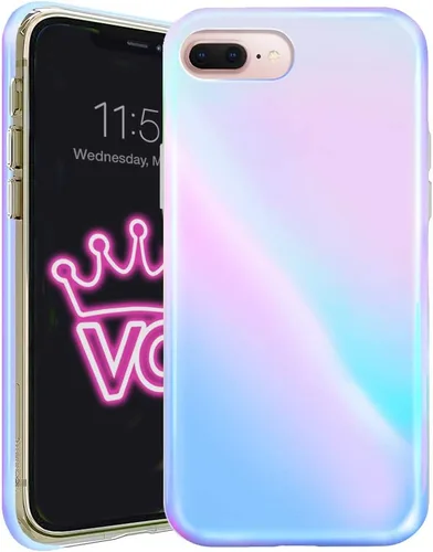 Miniatura 11 de VELVET CAVIAR Compatible con iPhone 7 Plus y iPhone 8 Plus, piña para mujeres y niñas, bonitas fundas protectoras transparentes (piñas holográficas)