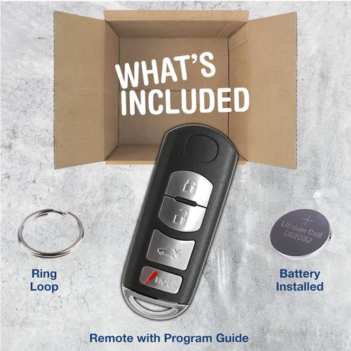 Miniatura 3 de Llavero inteligente Keyless Option de 4 botones para Mazda (WAZSKE13D01)
