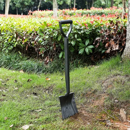 Miniatura 6 de 2 piezas de mango mini pala con palas para excavar – Pala de punta cuadrada de metal – pala recta de acero (wh000007)