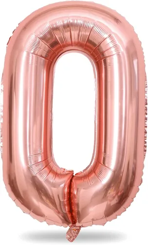 Miniatura 115 de Globo dorado champán con el número 5, globos de aluminio autoinflables grandes de 40 pulgadas del 0 al 9, globo de helio digital 5 dorado claro