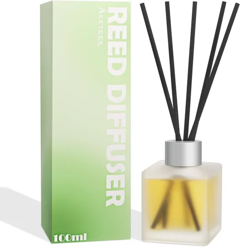 Difusor de junco, aceites aromáticos cítricos y naranja, fragancia para el hogar, 3.4 onzas líquidas (3.4 fl oz) de larga duración, aceite esencial