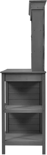 Miniatura 8 de Mesa Grande para Macetas de Exterior de 66" con 2 Cajones, Gabinete, Estantes Abiertos, Banco de Madera para Macetas para Jardín, Patio, Casa