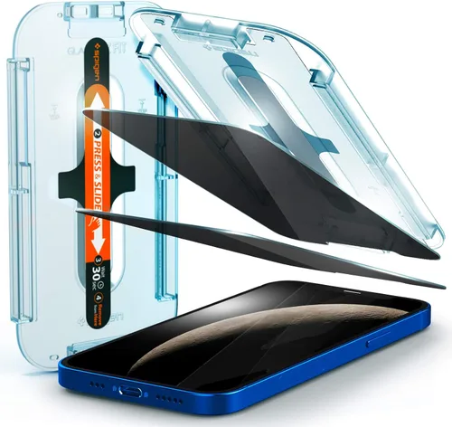 Miniatura 8 de Spigen GlasTR EZ FIT - Protector de pantalla de vidrio templado para iPhone 12 Pro Max, paquete de 2