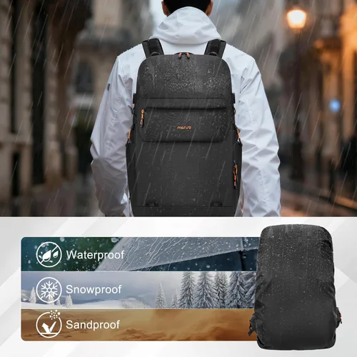 Miniatura 7 de MOSISO Mochila para cámara DSLR/SLR/SLR/sin espejo, gran bolsa para cámara con bolsillo frontal con solapa frontal, mochila de fotografía de acceso