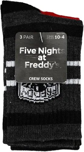 Miniatura 4 de Bioworld Paquete de 3 calcetines para jóvenes Five Nights at Freddy's, Multi colorido
