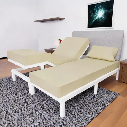 Miniatura 24 de Top Split King - Juego de sábanas para cama ajustable, 4 piezas con bolsillos profundos, sábanas de microfibra de doble cepillado, sábana bajera