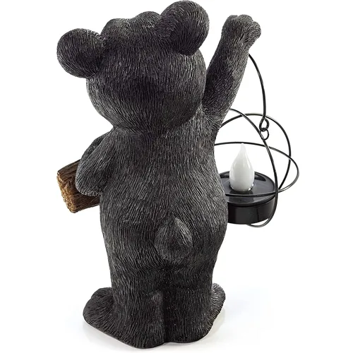 Miniatura 7 de VP Home - Estatuas de jardín para exteriores, decoración de oso negro con letrero de bienvenida (Welcome), regalos para el hogar y el jardín - 12