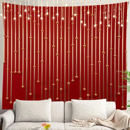 Miniatura 58 de Shrahala Tapiz de pared azul brillante, acuarela azul degradado para colgar en la pared, tapiz grande decorativo de fibra de poliéster, dobladillo