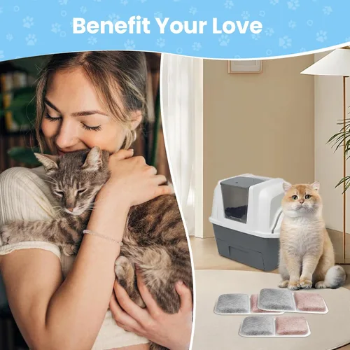 Miniatura 7 de Paquete de 10 filtros de repuesto para cajas de arena Catit Jumbo/Regular/Catit Smartsift, almohadillas purificadoras de aire de doble acción