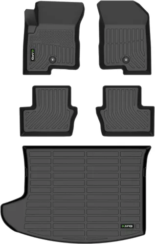 Miniatura 49 de HAFIDI® - Tapetes para auto con almacenamiento debajo del asiento, para todo clima, antideslizantes, de elastómero termoplástico, para la primera