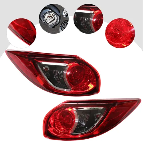 Miniatura 2 de Luz trasera halógena, luz trasera exterior del lado del conductor y del pasajero para Mazda CX5 CX-5 2013-2016 lámpara de freno