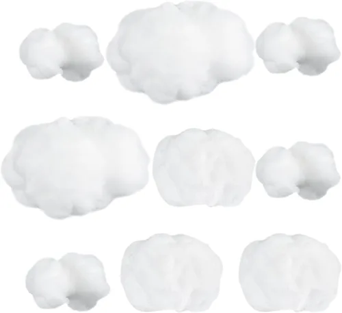 Miniatura 15 de Jetec 3 piezas de accesorios de nube artificial en forma de nube 3D, decoración colgante para habitación, adorno colgante decorativo para boda