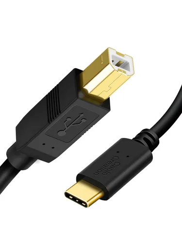 Miniatura 8 de CableCreation Cable de impresora USB C a B de 3.3 pies, escáner y cable MIDI para piano digital Yamaha Casio, controlador DJ, 1 M, negro