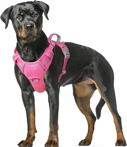 Miniatura 72 de BARKBAY Arnés para Perro Sin Tirones Talla Grande Arnés Reflectante para Perro con Clip Frontal y Asa de Control Fácil para Caminar Entrenar Correr
