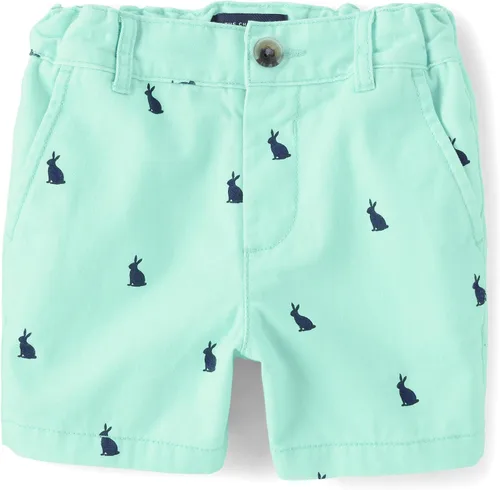 The Children's Place baby-boys The Children's Place - Pantalones cortos chinos estampados para bebés y niños pequeños