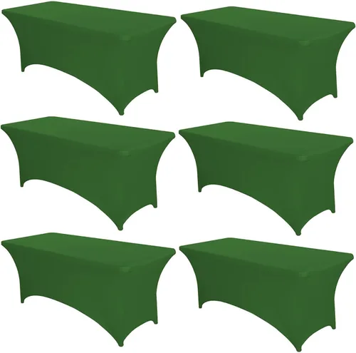 Miniatura 15 de PTC21B - Juego de 6 manteles elásticos de 6 pies, color negro, rectangular, ajustable, lavable, de elastano, para fiestas, bodas, cócteles