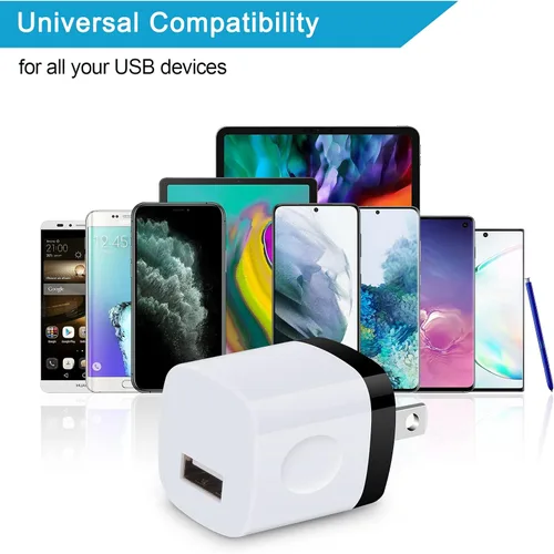 Miniatura 6 de Bloque de carga, caja de carga, paquete de 5 cubos de ladrillo de cargador de pared USB de viaje para iPhone 17/16/15/14/13/12/X/8 Plus/7/6S/Samsung