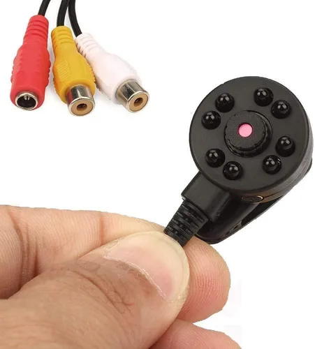 Vanxse® CCTV mini cámara de seguridad HD 0.142 in 90degree 1000tvl 8 unids infrarrojos IR LED visión nocturna interior/exterior mini cámara de