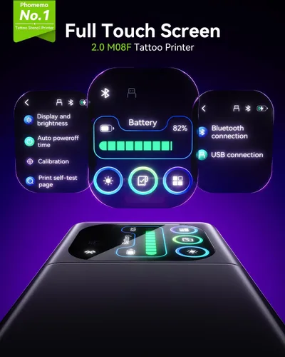 Miniatura 2 de Phomemo Impresora de tatuaje M08F Plus con papel de transferencia de tatuajes premium (100PCS)