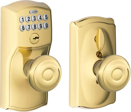 Miniatura 16 de SCHLAGE FE595 CAM 622 GEO Entrada con teclado con cerradura electrónica Flex, negro mate