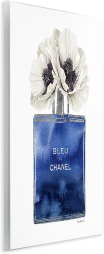 Miniatura 2 de Stupell Industries Fashioner Perfume Flower Blue Watercolor, Design by Artist Amanda Greenwood - Arte de pared, 10 x 15 pulgadas, placa de madera