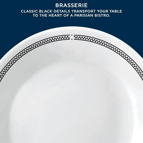 Miniatura 4 de Corelle Vitrelle - Juego de platos para ensalada y aperitivos de 6.75", vidrio de triple capa y resistente a las astillas, platos redondos ligeros