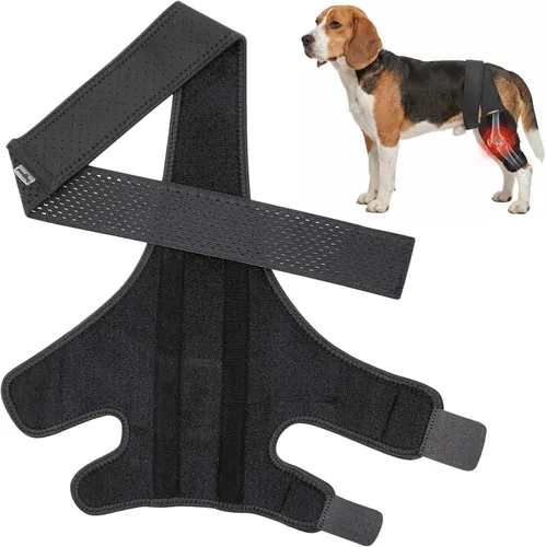 Miniatura 8 de Rodillera para perro para ACL con estabilizadores laterales, soporte ajustable para cornejo articular, recuperación de cirugía de piernas caninas
