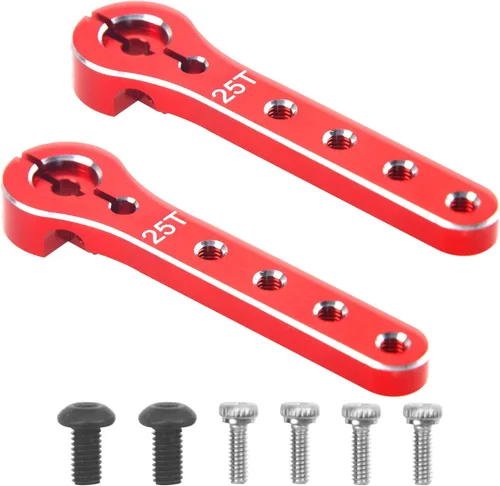 Miniatura 7 de ShareGoo 25T Servo Horn 2.205 in Metal 25 Dientes Extensión Servo Brazo de Dirección Compatible con 30-100CC Balsa Aviones RC Avión Helicóptero Negro