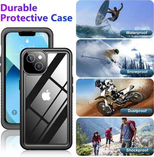 Miniatura 6 de Red2Fire 2024 Nuevo para iPhone 13 Funda impermeable, [protector de pantalla incorporado y protector de cámara] [cuerpo completo a prueba de golpes]
