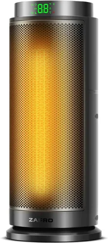 ZAFRO Calentador de espacio, calentadores eléctricos portátiles ultra silenciosos para uso en interiores con termostato, 1500 W de cerámica PTC,