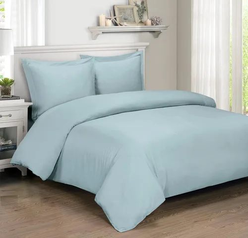 Royal Hotel Bedding Juego de funda de edredón de viscosa derivada de bambú de lujo con edredón alternativo de plumón, 4 piezas, tamaño matrimonial,
