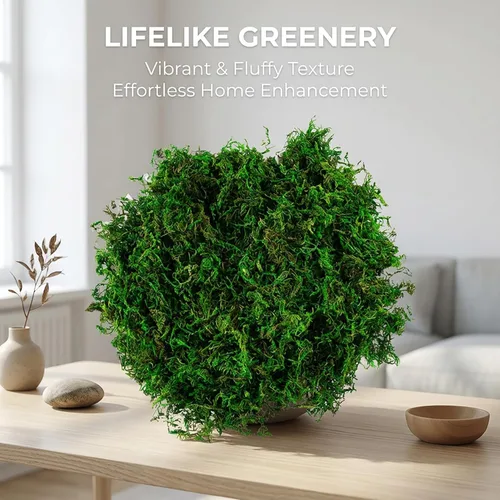 Miniatura 2 de Sukh Musgo sintético para plantas en maceta, musgo artificial para manualidades, decoración de musgo falso, musgo de bosque verde, plantas