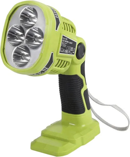 YEX-BUR Luz de trabajo LED de 12W 1120LM para batería Ryobi 18v, linterna portátil de mano luz de proyecto para acampar taller garaje