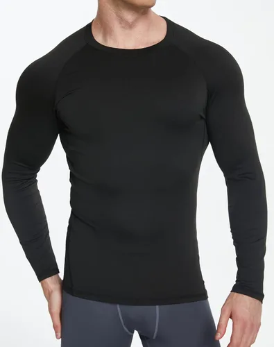 Miniatura 4 de Paquete de 5 o 4 camisetas de compresión para hombre, manga larga, atlética, capa base, camiseta interior para entrenamiento