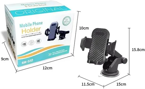 Miniatura 5 de Soporte universal para teléfono celular, para salpicadero, parabrisas, escritorio, color negro