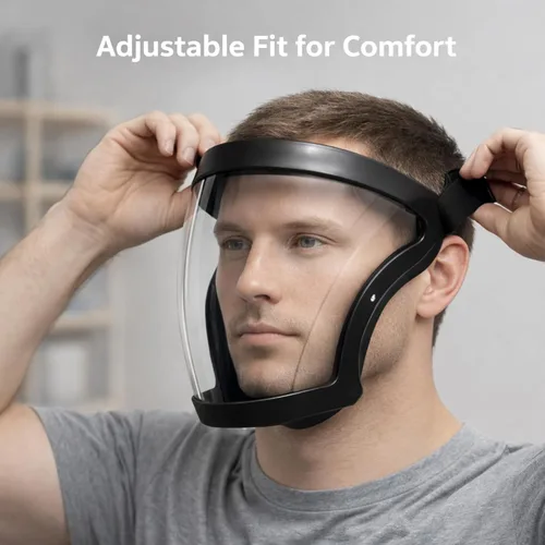 Miniatura 4 de Máscara de protección facial antivaho de alta definición para adultos (color blanco)