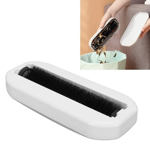 Miniatura 7 de Cepillo barredora de migas de mesa, colector de residuos de cabello suave para el hogar, barredora de migas de mano reutilizable, colector