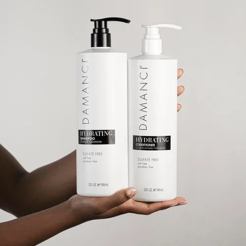 Miniatura 4 de Damanci Champú hidratante y acondicionador dúo, champú y acondicionador sin sulfato para cabello seco, con queratina y colágeno, sin parabenos ni