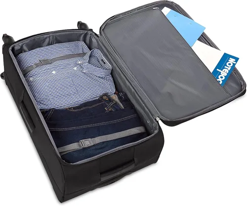 Miniatura 6 de Tienda Basics Maleta de equipaje giratoria de mano Softside con ruedas, Negro, Juego de 3 piezas (21"25"30")