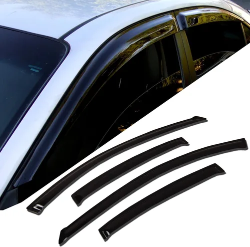 WD-493 - Juego de 4 piezas de deflector de visera de ventana de canal tintado