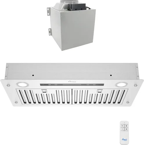 Miniatura 10 de Awoco RH-C06 - Campana de acero inoxidable de 6 pulgadas y 4 velocidades para usar debajo del gabinete, 900 CFM, con luces, 30, 36 y 42 pulgadas