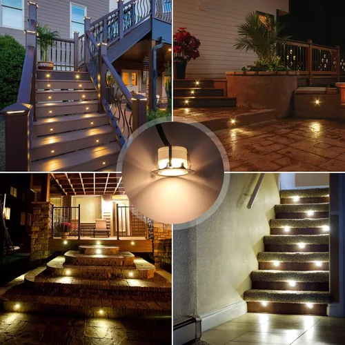 Miniatura 6 de lámpara LED decorativa de bajo voltaje de 1 vatio, impermeable, para exteriores, patio, jardín, escaleras Blanco cálido
