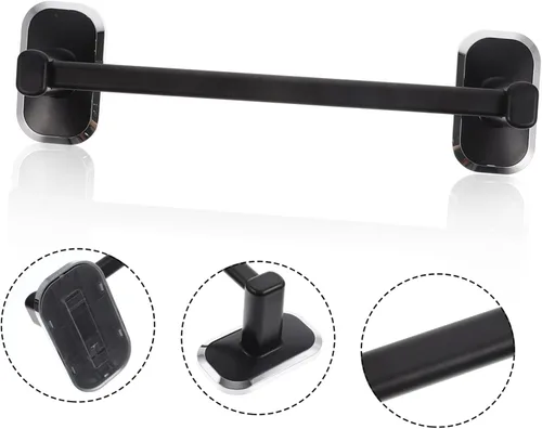 Miniatura 9 de Zapatero para almacenamiento de zapatos, con ventosa, soporte para toallas, soporte de pared, toallero de esquina para armario, baño, zapatero