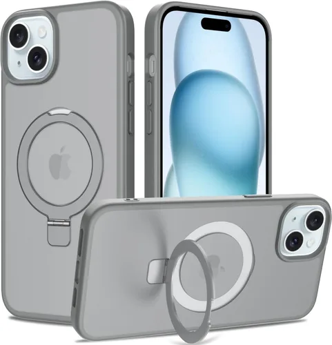 Miniatura 8 de Funda con soporte ultra magnético para iPhone 17 Pro Max [protección militar contra caídas] [compatible con MagSafe] a prueba de golpes, translúcida
